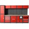Chery Industrial Multifunctional Steel Garage Storage Cabinet W/ Doors, Sliding Drawers Red-5-Pieces JINWB108GRD01 - alternate 1